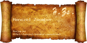 Henczel Zsombor névjegykártya