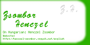 zsombor henczel business card